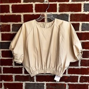 OAK & FORT Poplin Balloon Crop Top size OS